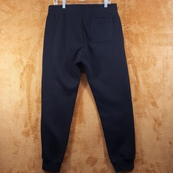 AC MILAN Sweatpants Mens Medium Black Fleece Jogger Back Pocket Logo $125 - Picture 6 of 11